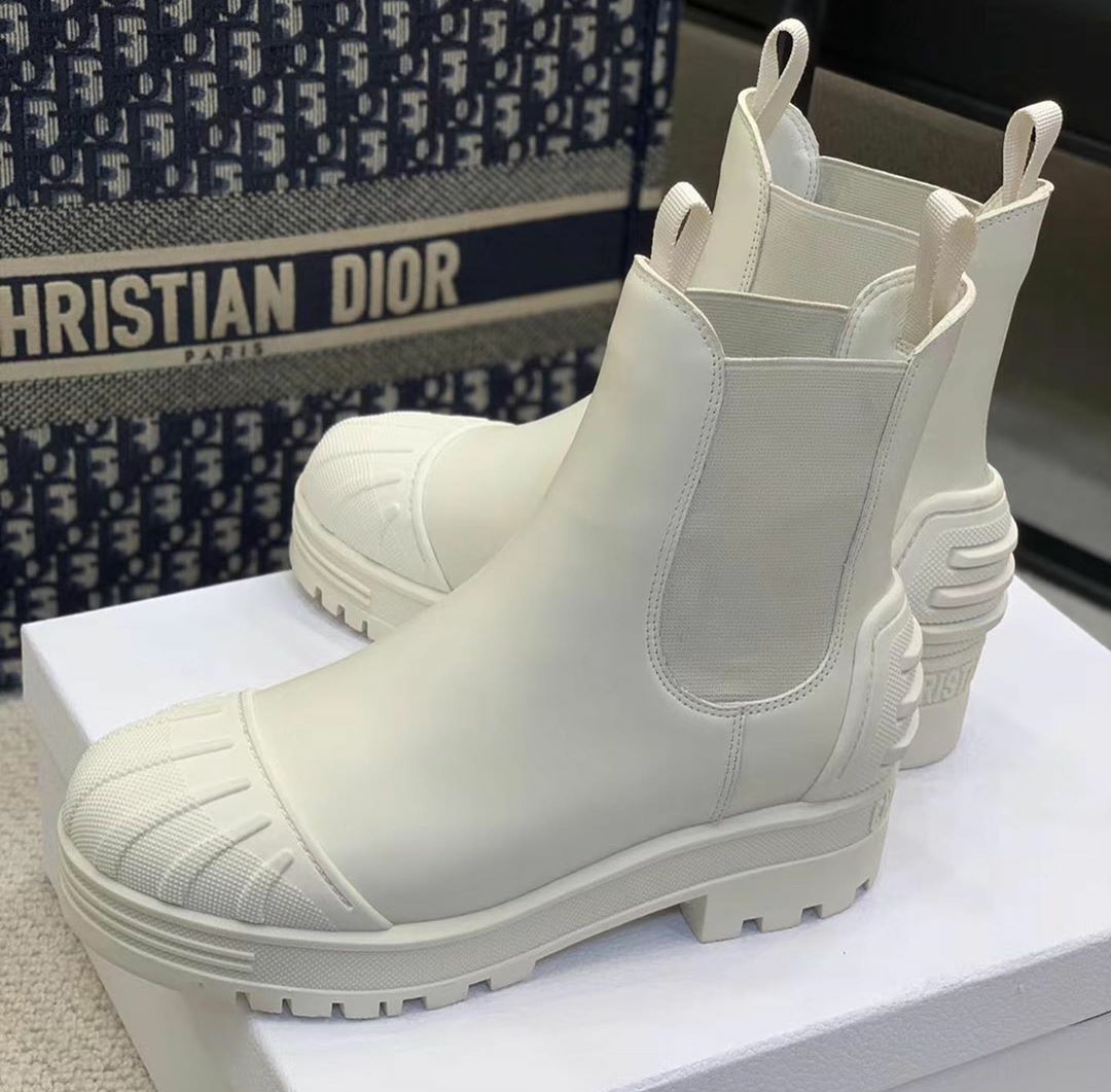 Женские кожаные ботинки Christian Dior DiorIron белые