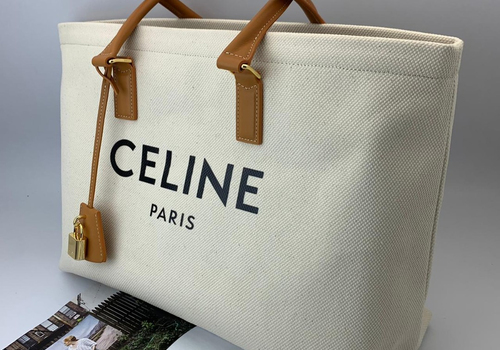 Женская пляжная сумка Celine белая