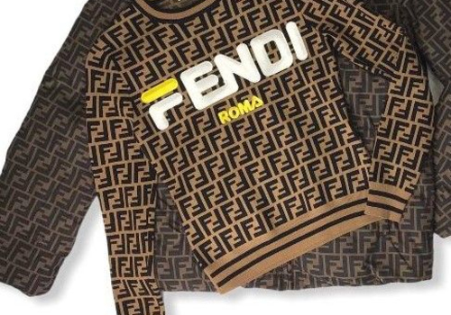 Женский коричневый свитер Fendi