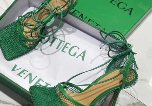 Туфли Bottega Veneta New Mesh зеленые