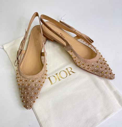 Босоножки Christian Dior бежевые без каблука