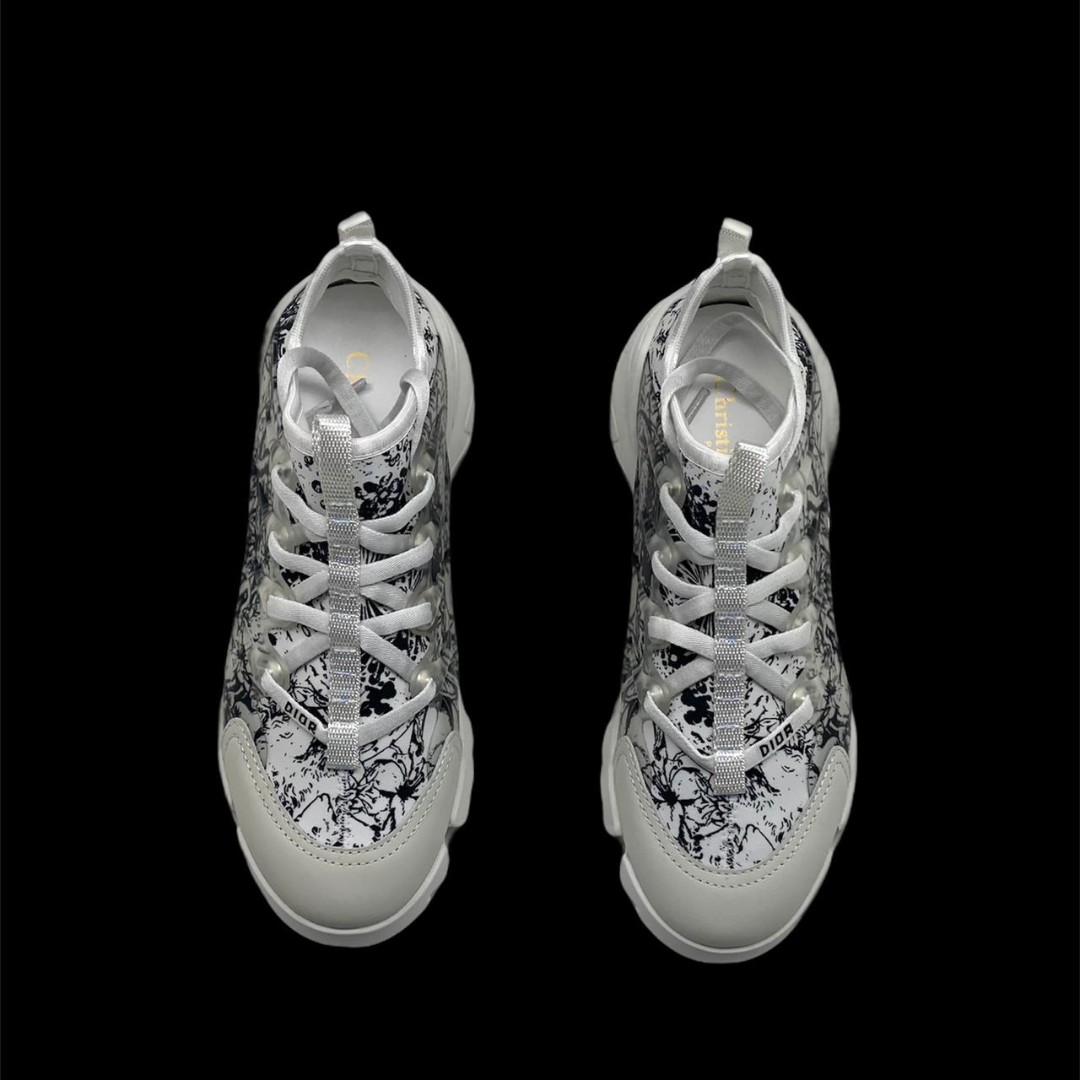 Белые кроссовки Christian Dior D-connect