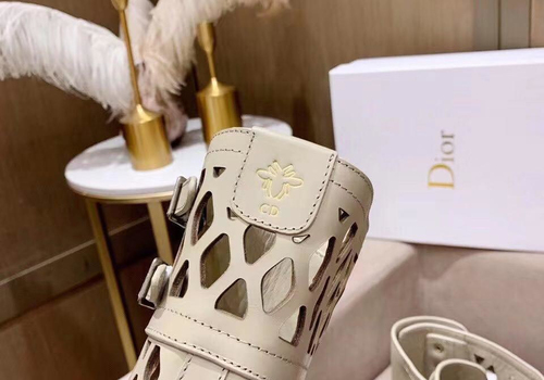 Женские ботинки Christian Dior бежевые