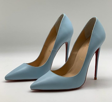 Женские голубые туфли Christian Louboutin Pigalle
