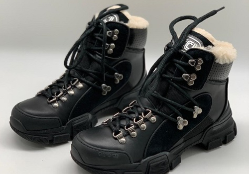 Зимние ботинки Gucci Flashtrek high-top черные