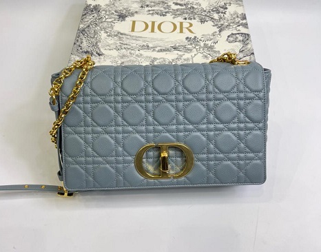 Женская сумка Christian Dior Caro голубая