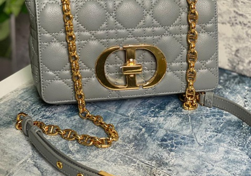 Женская сумка Christian Dior Caro Mini серая