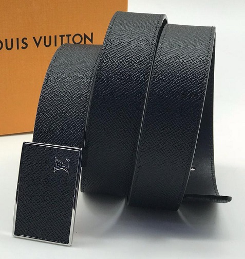 Мужской ремень кожаный Louis Vuitton черный