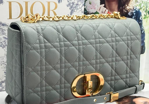 Женская сумка Christian Dior Caro серая