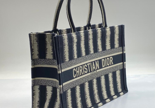 Женская пляжная сумка-тоут Christian Dior Book Tote синяя