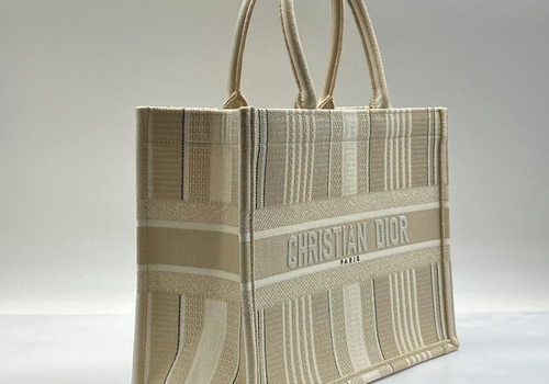 Сумка-тоут Christian Dior Book Tote бежевая