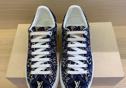 Синие кроссовки Louis Vuitton Time Out текстиль