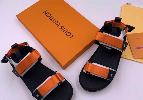 Женские сандалии Louis Vuitton оранжевые