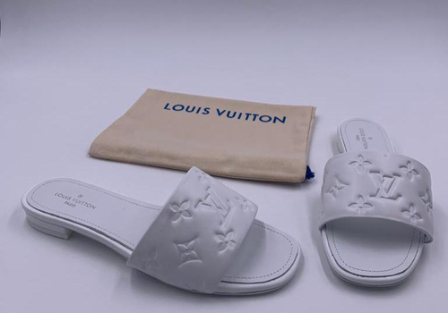 Женские белые шлепки Louis Vuitton