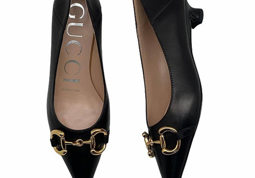 Женские черные туфли Gucci