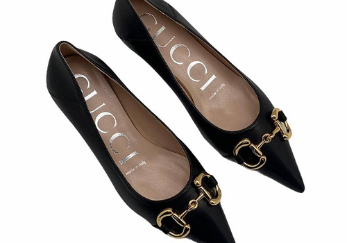 Женские черные туфли Gucci