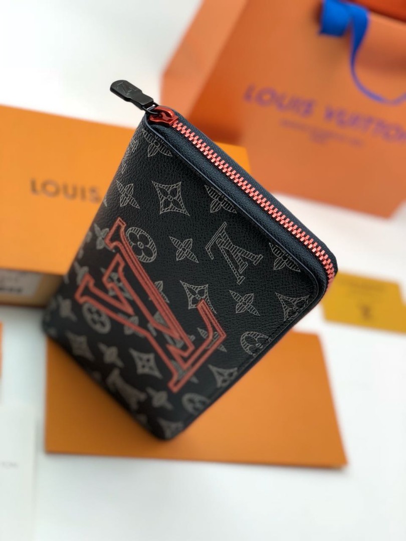 Бумажник Louis Vuitton черный из канвы