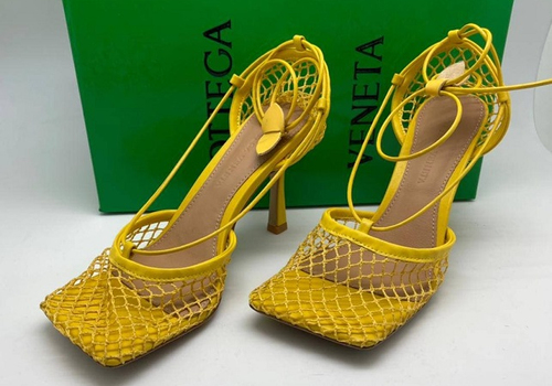 Туфли Bottega Veneta New Mesh желтые