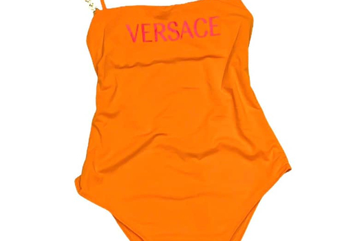 Купальник слитный Versace оранжевый