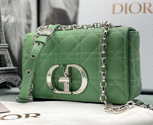 Женская сумка Christian Dior Caro Mini зеленая