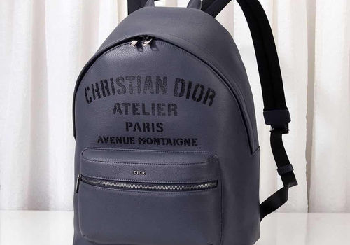 Кожаный рюкзак Christian Dior синий