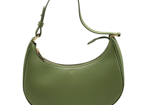 Женская кожаная сумка Celine Ava зеленая