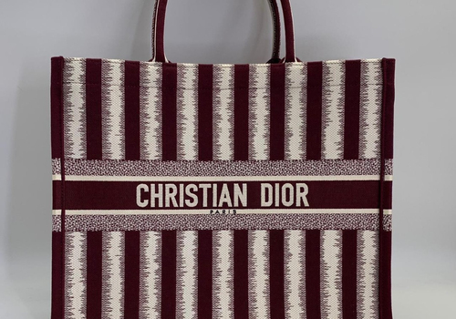 Сумка-тоут Christian Dior Book Tote 41 см бордовая