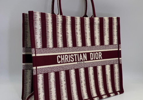 Сумка-тоут Christian Dior Book Tote 41 см бордовая