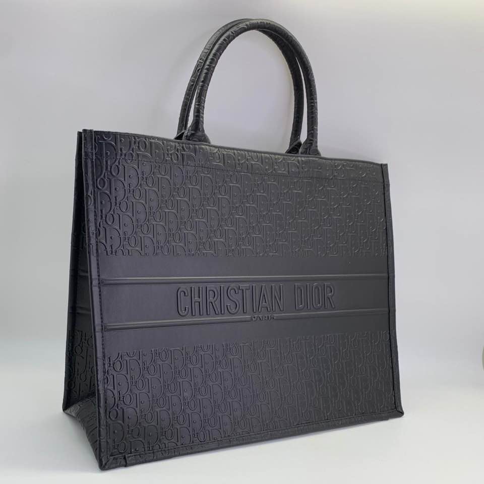Сумка-тоут кожаная Christian Dior Book Tote 41 см черная