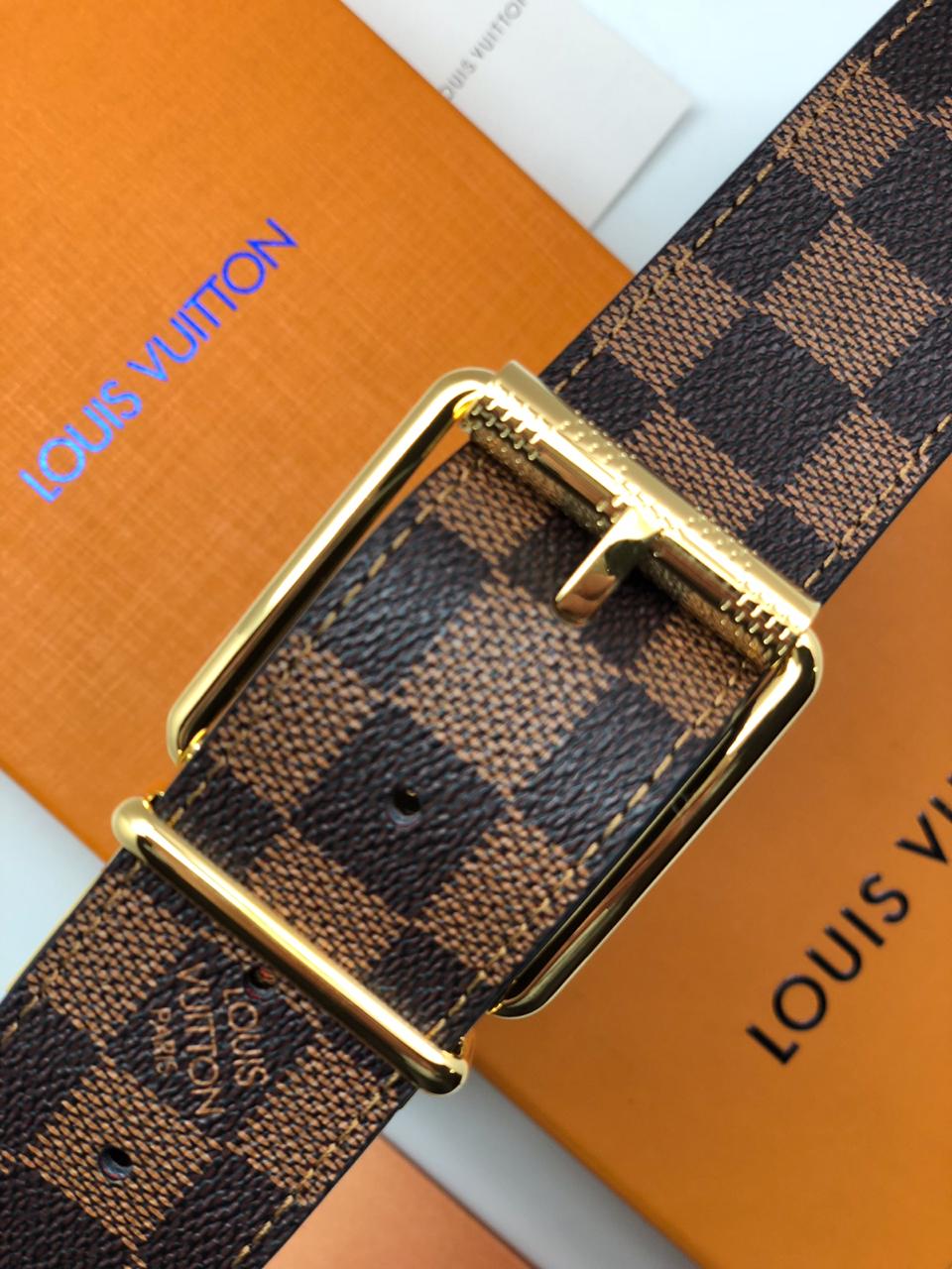 Двусторонний ремень Louis Vuitton из канвы с классической пряжкой