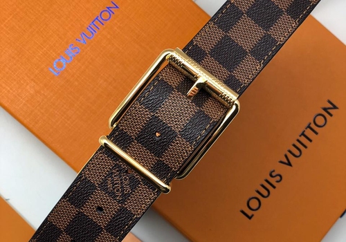 Двусторонний ремень Louis Vuitton из канвы с классической пряжкой