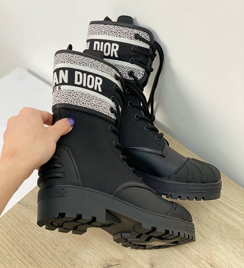 Черные женские ботинки Christian Dior D-Major