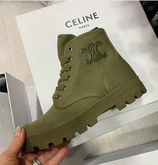 Женские ботинки Celine милитари