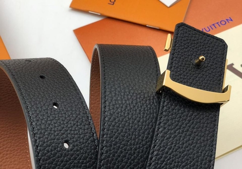 Двусторонний ремень Louis Vuitton коричневый из кожи