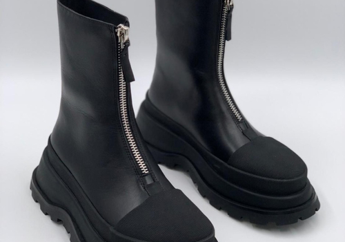 Женские черные ботинки Jil Sander
