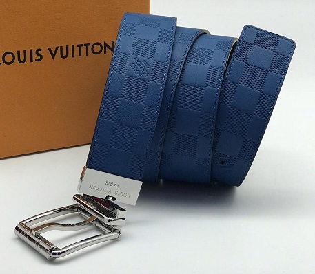 Ремень из кожи Louis Vuitton синий