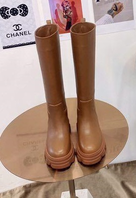 Кожаные коричневые сапоги Gia Couture