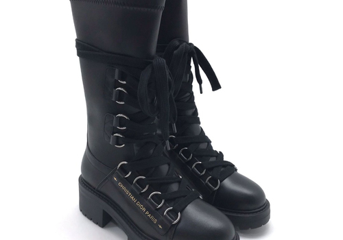 Черные женские ботинки Christian Dior D-Fight