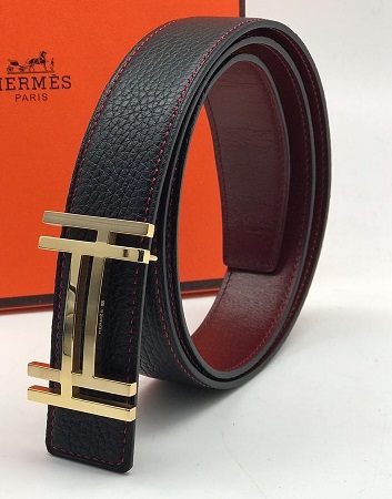 Двусторонний ремень Hermes черный