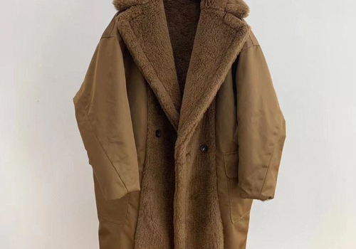 Женское двустороннее пальто Max Mara коричневое