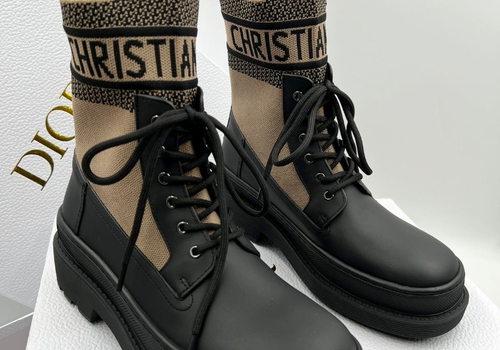Черные женские ботинки Christian Dior