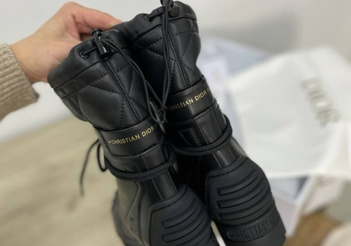 Зимние женские ботинки Christian Dior черные