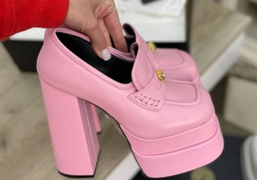 Женские туфли Versace Intrico розовые
