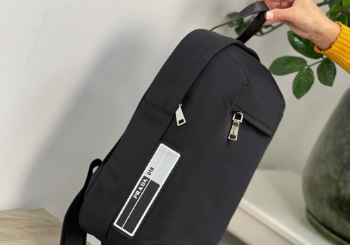 Черный рюкзак из текстиля Prada