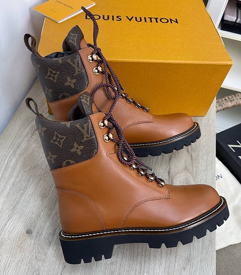 Женские ботинки Louis Vuitton коричневые