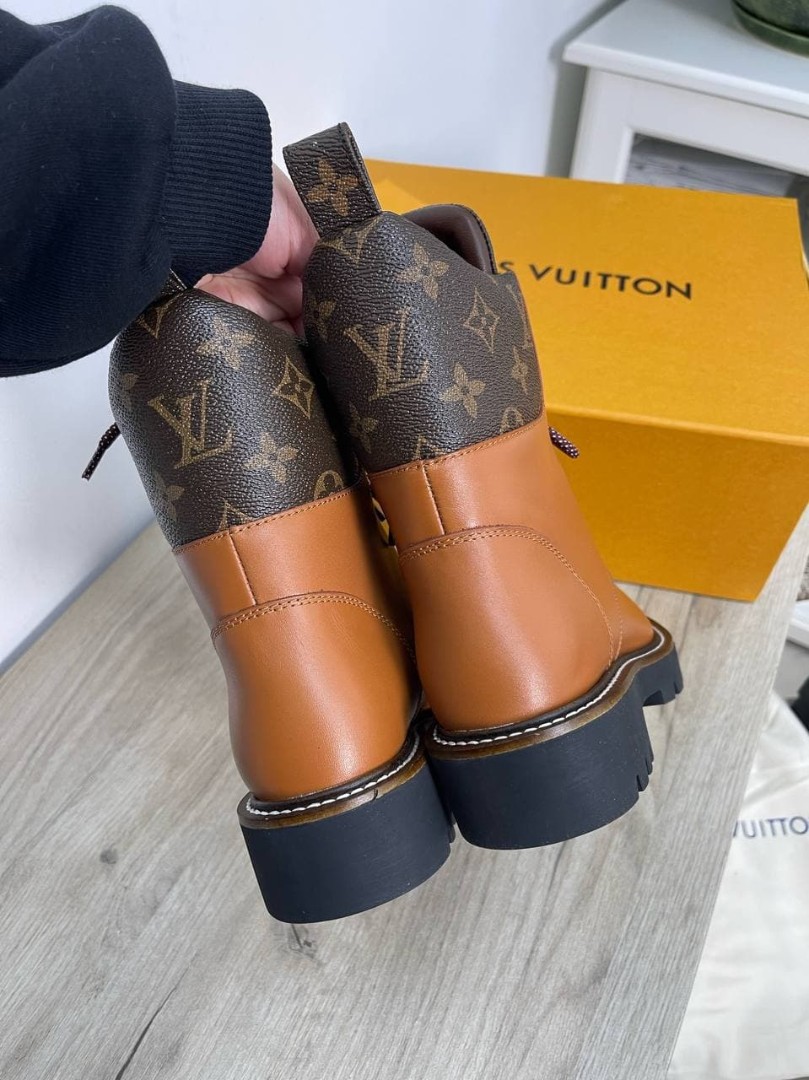 Женские ботинки Louis Vuitton коричневые