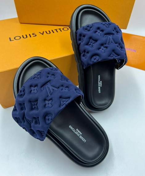 Женские шлепки Louis Vuitton синие