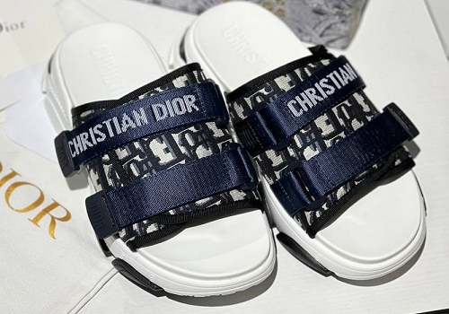 Синие шлепанцы Christian Dior