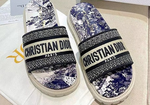 Женские шлепанцы Christian Dior синие
