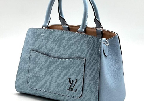 Кожаная сумка Louis Vuitton Marelle Tote Mini голубая